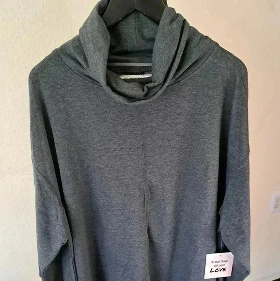 SWEATSHIRT PROJECT GRAY BUTTONED SLEEVES SIZE 1X - Picture 3 of 13